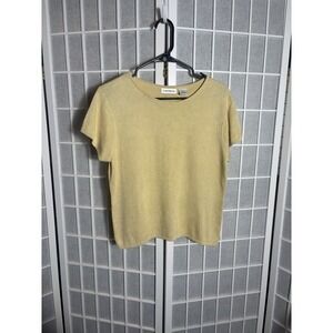 BARRY BRICKEN 100% SILK SWEATER BUTTER YELLOW SIZE 8‎